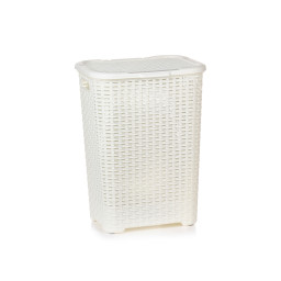 Wasmand Rotan met deksel 60 liter