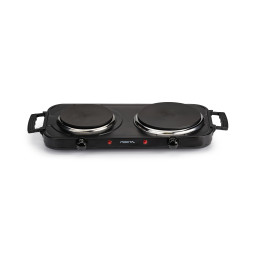 Hot plate double with handle "Nocta" black, 2500W