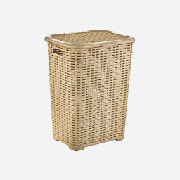 Wasmand Rotan met deksel 60 liter