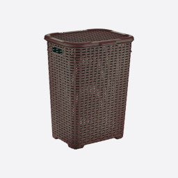 Wasmand Rotan met deksel 60 liter