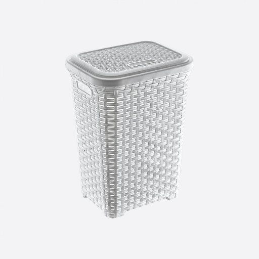 Laundry basket "Rotan" with lid 60 liters