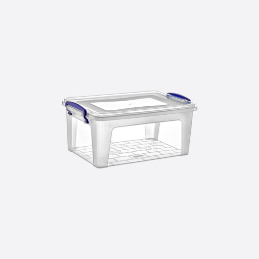 Opbergbox transparant met deksel  - 9 liter