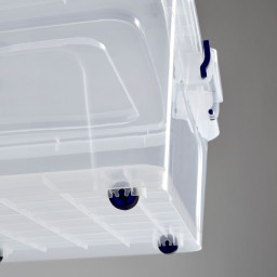 Transparent storage box with lid - 42 liters