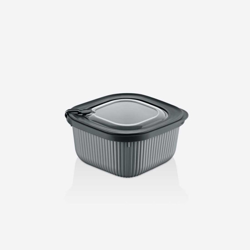 Storage container "MicroLine" wtih lid, square - 1800 ml