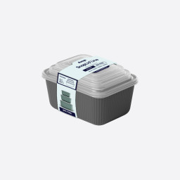 Bewaardoos "Snaplid Line" met deksel 3 stuks - 600-1100-1800 ml