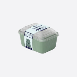 Bewaardoos "Snaplid Line" met deksel 3 stuks - 600-1100-1800 ml