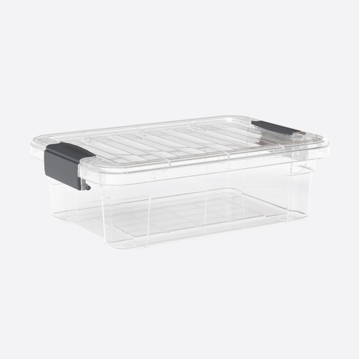 Transparent storage box with lid - 21,5 liters