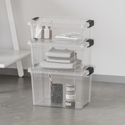 Transparent storage box with lid - 20 liters