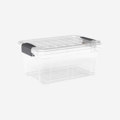 Transparent storage box with lid - 10,5 liters