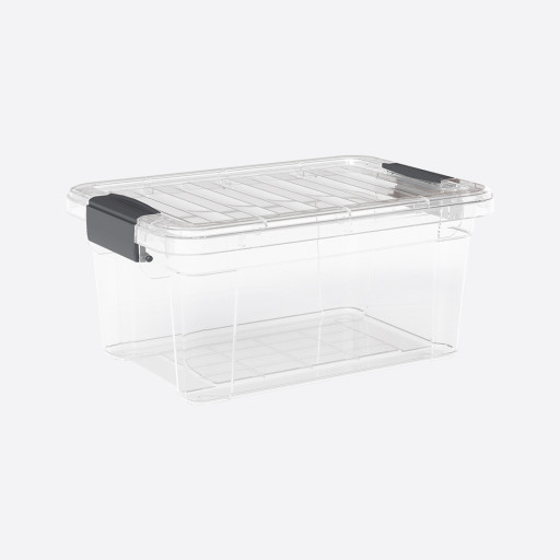 Transparent storage box with lid - 20 liters