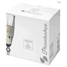 Champagne glasses on stem "Diamond"  6 pcs