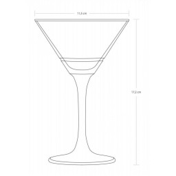 Martini glasses on stem "Elysia" - 4 pcs, 220 cc