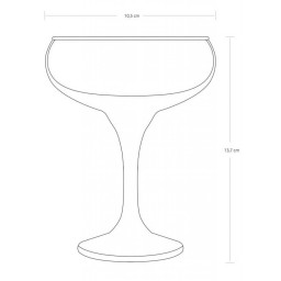 Champagne coupe "Bistro" - 6 stuks, 280 cc