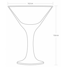 Martini glazen “Bistro” – 6 stuks, 200 cc