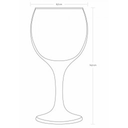 Wine glasses "Bistro" - 6 pcs, 290 cc