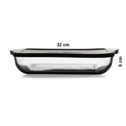 Ovenschaal vierkant met plastic deksel "Borcam" - 3200 cc
