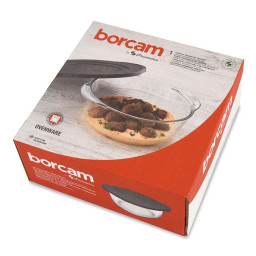 Ovenschaal rond met deksel "Borcam" - 1450 cc Ovenschaal rond met deksel "Borcam" - 1450 cc
