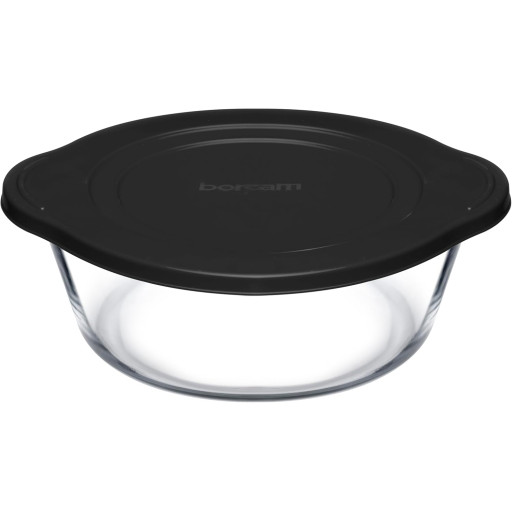 Ovenschaal rond met deksel "Borcam" - 1450 cc
