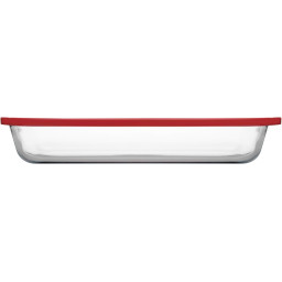 Rectangular baking dish with plastic lid "Borcam" - 3850 cc