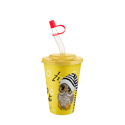 Cup with straw "Cute"