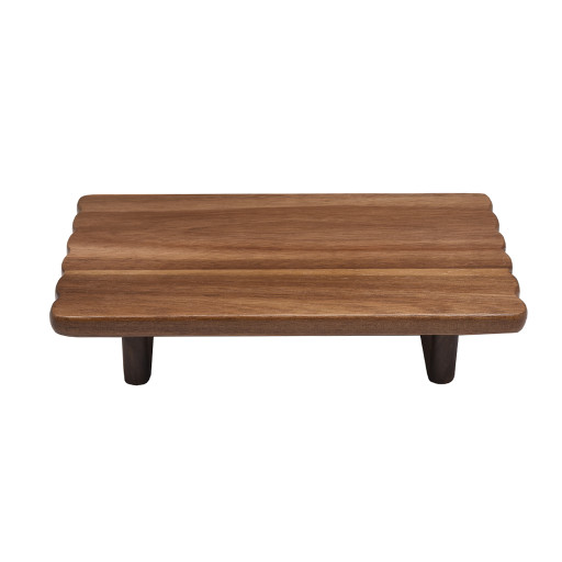 Akazienholz Servierschale auf Fuß -FLORI- 28×15 cm