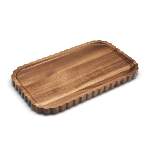 Akazienholz Servierplatte -FLORI- 34×20 cm