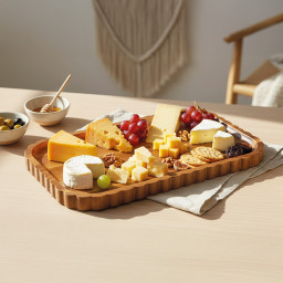 Akazienholz Servierplatte -FLORI- 34×20 cm