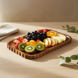 Akazienholz Servierplatte -FLORI- 39×25 cm