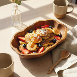 Akazienholz Schale -FLORI- 23.5×15 cm