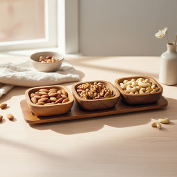 Akazienholz 4-teiliges Aperitif-Set -LUMA- 33×11 cm