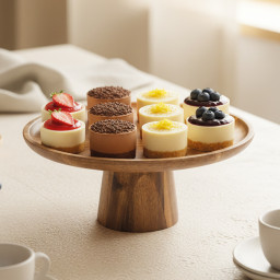 Akazienholz Servierschale auf Fuß -LUMA- Ø 25×11 cm Akazienholz Servierschale auf Fuß -LUMA- Ø 25×11 cm