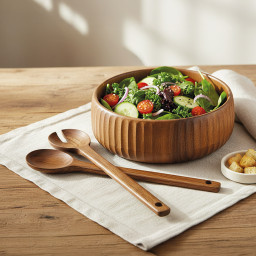 Akazienholz Servierbesteck 2-teilig -LUMA- 28×7 cm