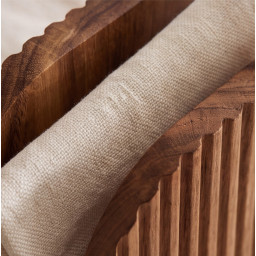 Acaciahouten servethouder -LINEA- 15×9 cm