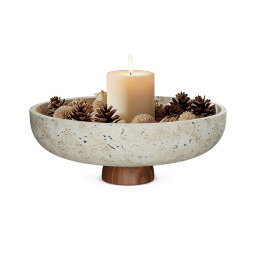 Decoratief schaal op houten voet -ATHENA- Ø 28×11 cm Decoratief schaal op houten voet -ATHENA- Ø 28×11 cm