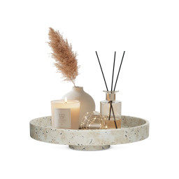 Decoratief plateau op voet -ATHENA- Ø 30×8 cm Decoratief plateau op voet -ATHENA- Ø 30×8 cm