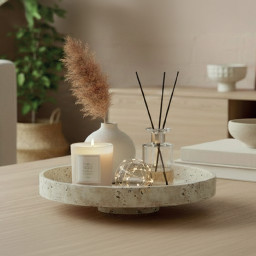 Decoratief plateau op voet -ATHENA- Ø 30×8 cm Decoratief plateau op voet -ATHENA- Ø 30×8 cm