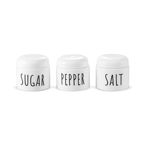 Livenza Cosmo spice jar set | 3-piece | white | 9.5 cm