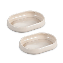 Livenza Cosmo oval serving dish | 2-piece | beige | 14 cm