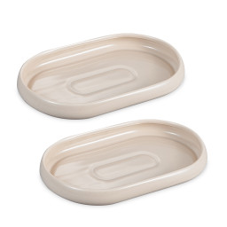 Livenza Cosmo oval serving dish | 2-piece | beige | 21 cm