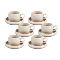 Livenza Cosmo koffieset | 12-delig | beige | 220 ml