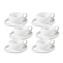 Livenza Curvy coffee set | 12-piece | white | 200 ml