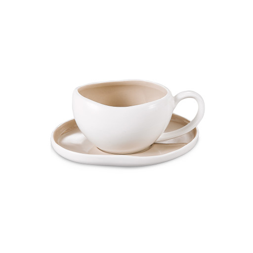 Livenza Curvy espresso set | 12-piece | white-beige | 120 ml