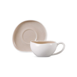 Livenza Curvy espresso set | 12-piece | white-beige | 120 ml