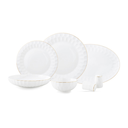 Livenza Saphir dinner set | 27-piece | white-gold