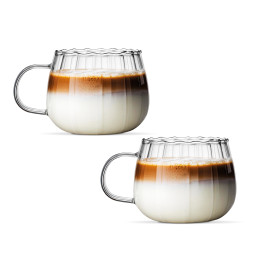 Borosilicaatglas Linea met handvat 2 stuks – 400 ml