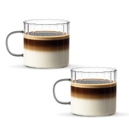 Borosilicaatglas Linea met handvat 2 stuks – 400 ml