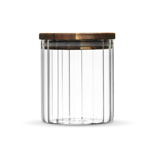 Borosilicate Glass Storage Jar Linea with Acacia Wood Lid – 500 ml
