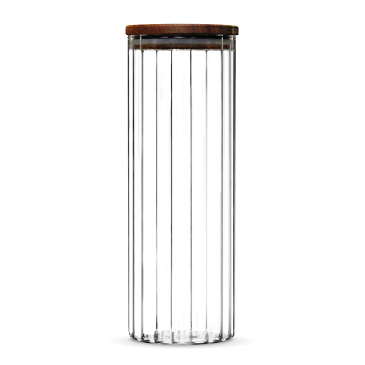 Borosilicate Glass Storage Jar Linea with Acacia Wood Lid – 1500 ml