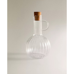 olie- en azijnstel Linea met acaciahouten basis 300 ml – 2 stuks