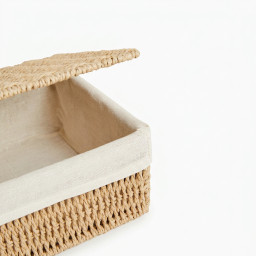 Storage basket square -BOHO- with lid, 3 pcs Storage basket square -BOHO- with lid, 3 pcs